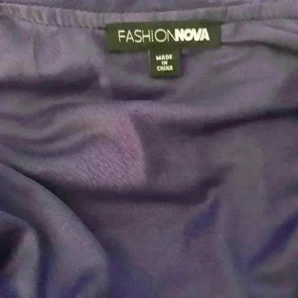Fashion Nova sexy one shoulder purple statement fancy party/cocktail dress  L - Picture 5 of 6